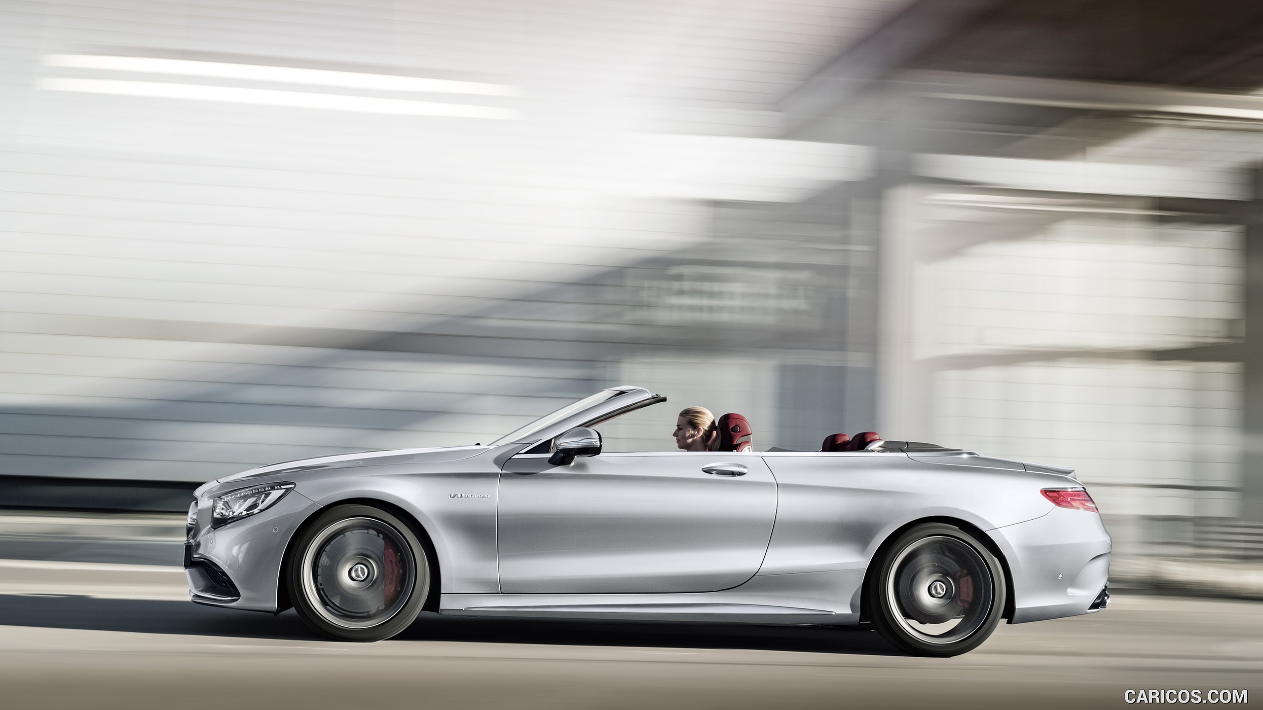 2017 Mercedes-AMG S63 Cabriolet Edition 130 (Color: Alubeam Silver; Fabric Soft Top: Red) - Side, #12 of 21