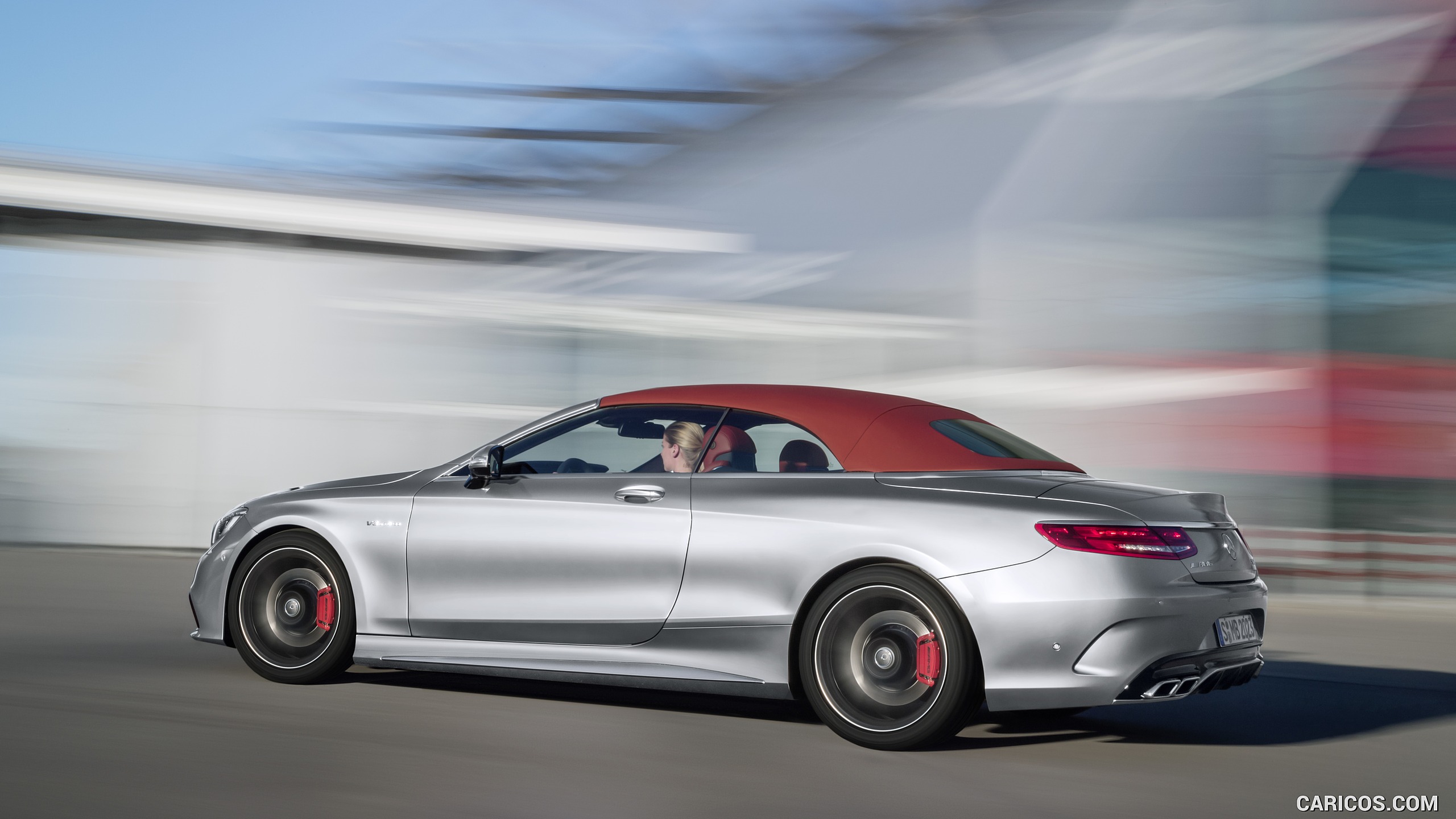 2017 Mercedes-AMG S63 Cabriolet Edition 130 (Color: Alubeam Silver; Fabric Soft Top: Red) - Side, #13 of 21