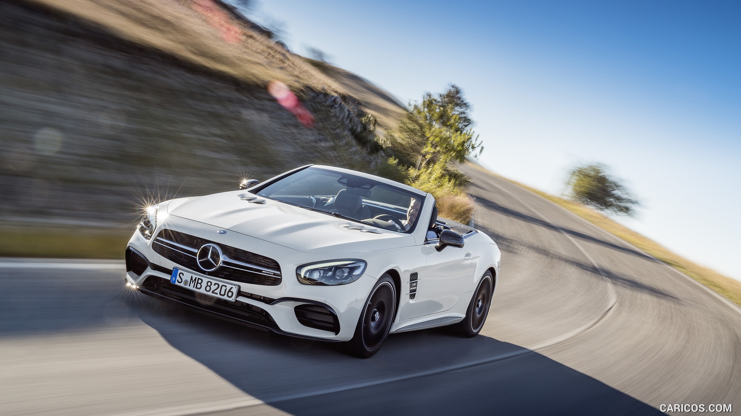 2017 Mercedes-AMG SL 63 (Color: Diamond White) - Front, #4 of 39