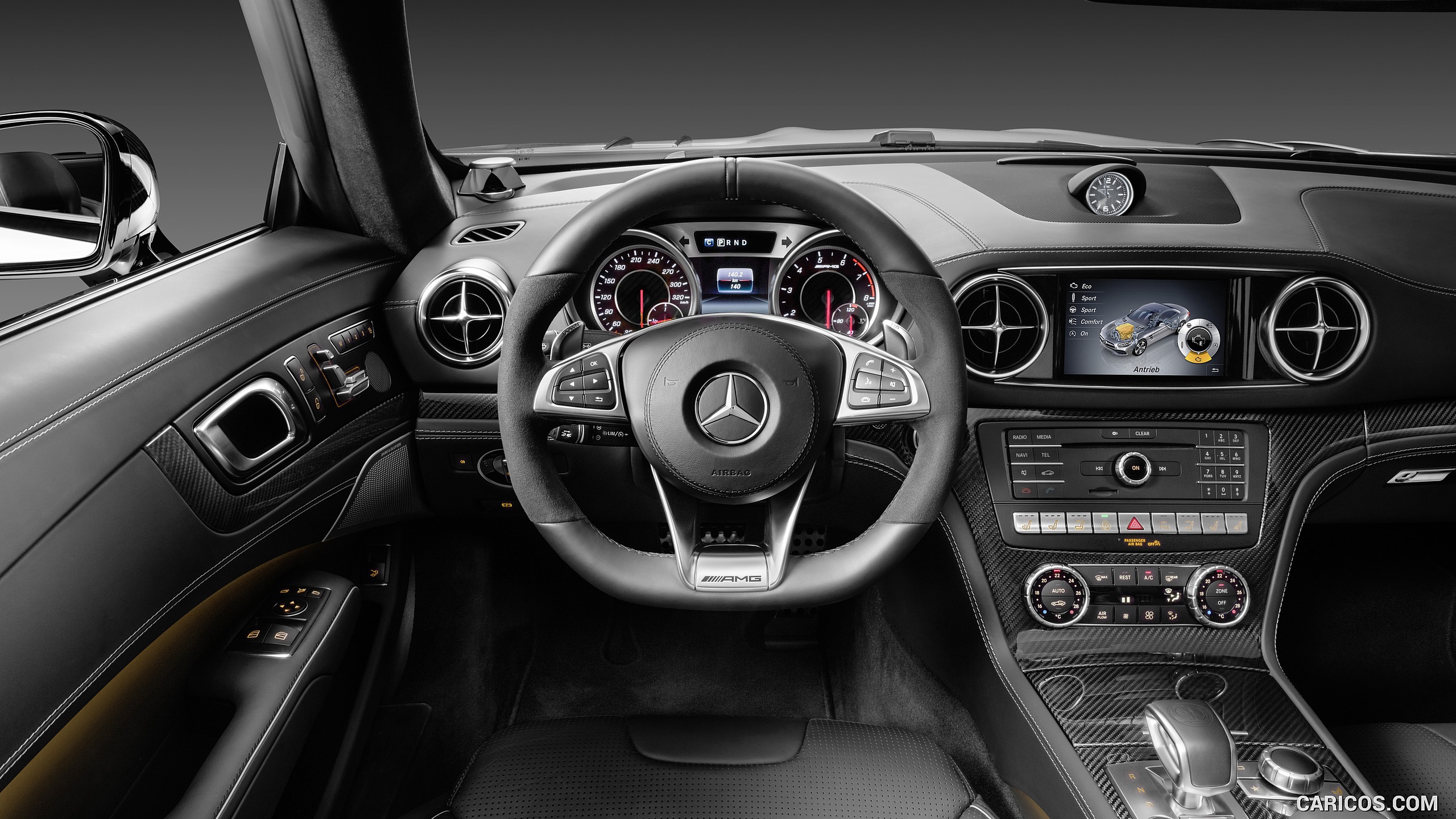 2017 Mercedes-AMG SL 63 - Leather Black Interior with AMG Carbon Trim - Interior, #23 of 39