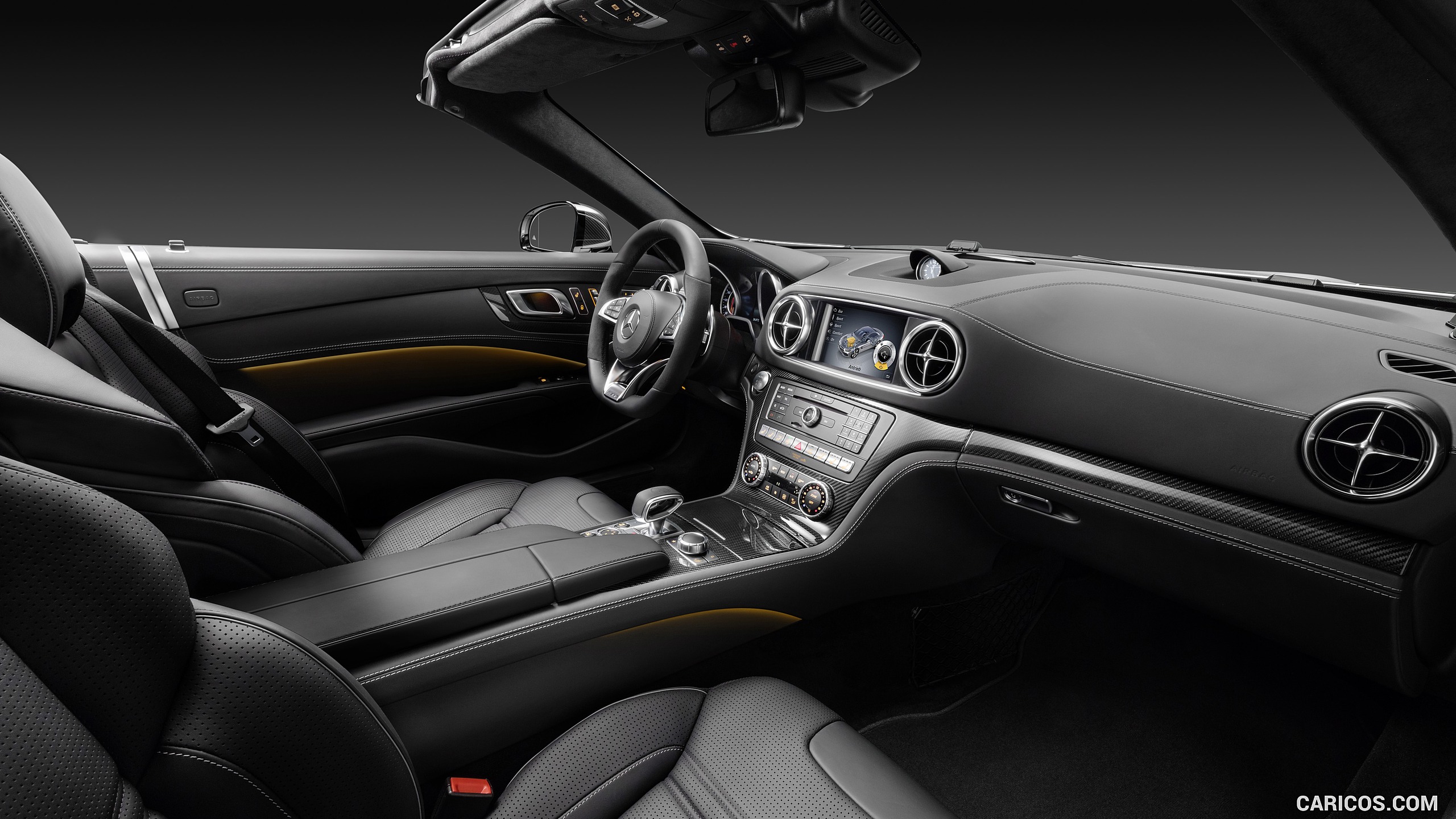 2017 Mercedes-AMG SL 63 - Leather Black Interior with AMG Carbon Trim - Interior, #24 of 39