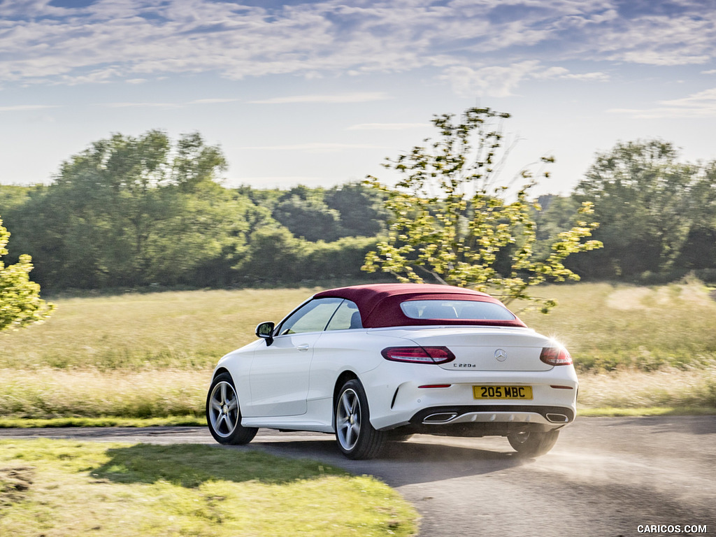 2017 Mercedes-Benz C-Class C220 d Cabriolet (UK-Spec, Diesel) - Rear Three-Quarter