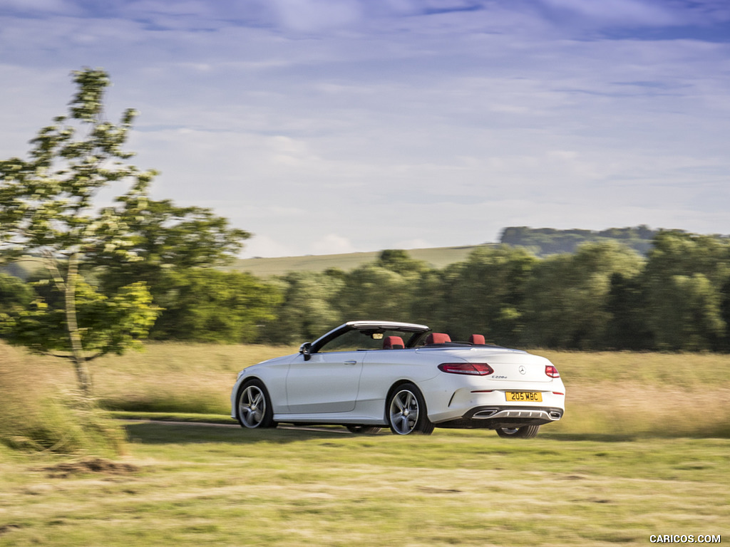 2017 Mercedes-Benz C-Class C220 d Cabriolet (UK-Spec, Diesel) - Rear Three-Quarter