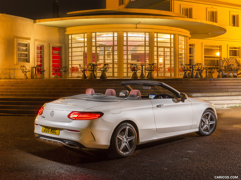 2017 Mercedes-Benz C-Class C220 d Cabriolet (UK-Spec, Diesel) - Rear Three-Quarter