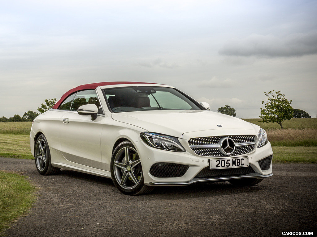 2017 Mercedes-Benz C-Class C220 d Cabriolet (UK-Spec, Diesel) - Top Closed - Front Three-Quarter