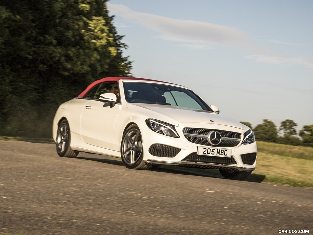 2017 Mercedes-Benz C-Class C220 d Cabriolet (UK-Spec, Diesel) - Top Closed - Front Three-Quarter