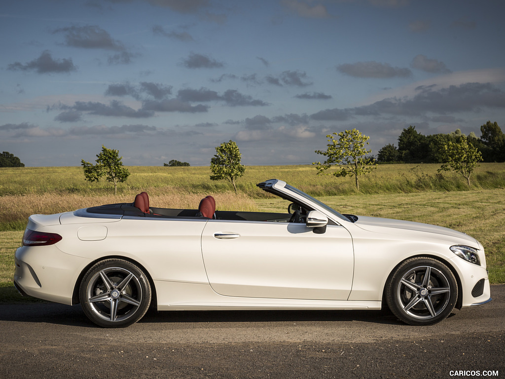 2017 Mercedes-Benz C-Class C220 d Cabriolet (UK-Spec, Diesel) - Top Down - Side