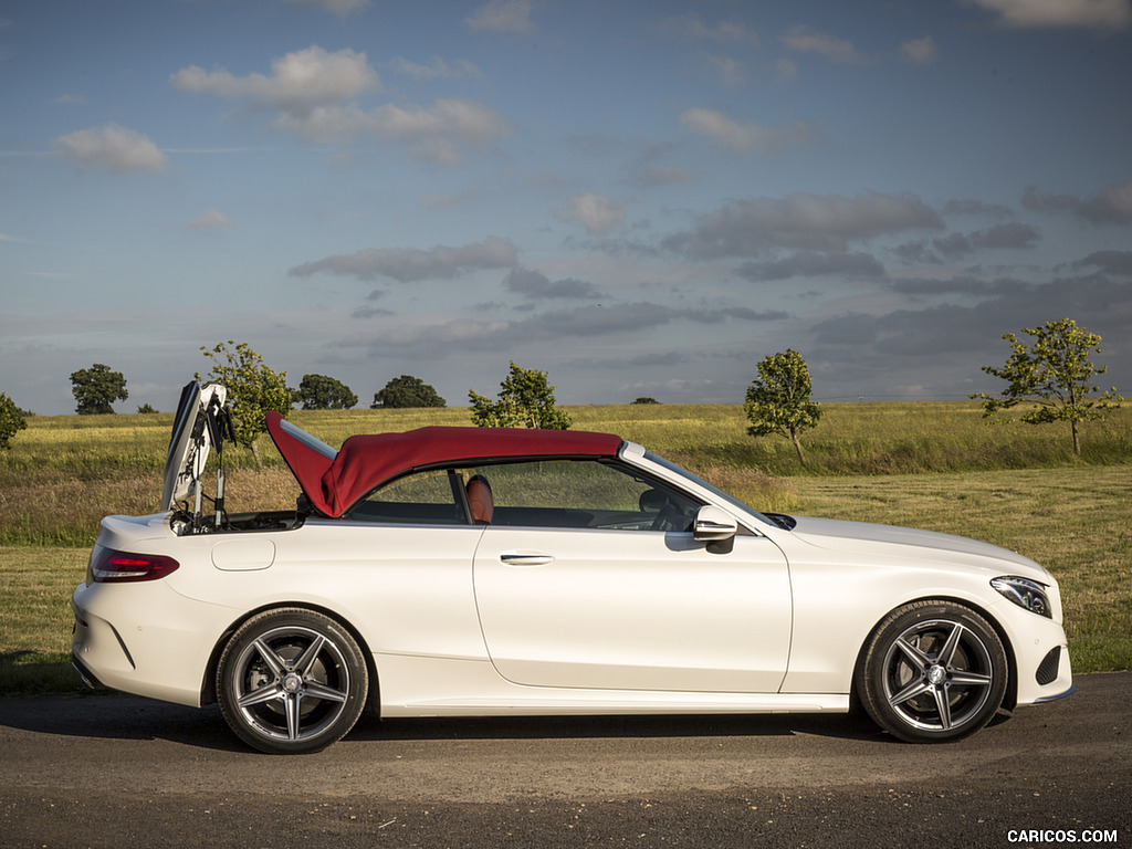 2017 Mercedes-Benz C-Class C220 d Cabriolet (UK-Spec, Diesel) - Top in Action - Side