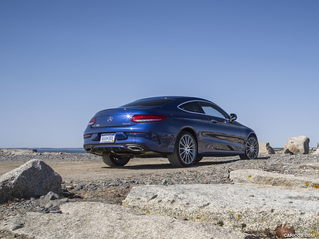 2017 Mercedes-Benz C-Class C300 Coupe 4MATIC (US-Spec) - Rear Three-Quarter