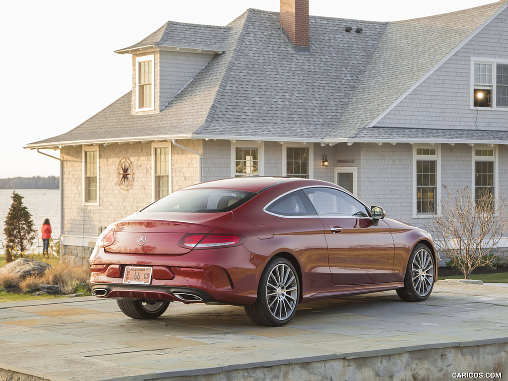 2017 Mercedes-Benz C-Class C300 Coupe 4MATIC (US-Spec) - Rear Three-Quarter