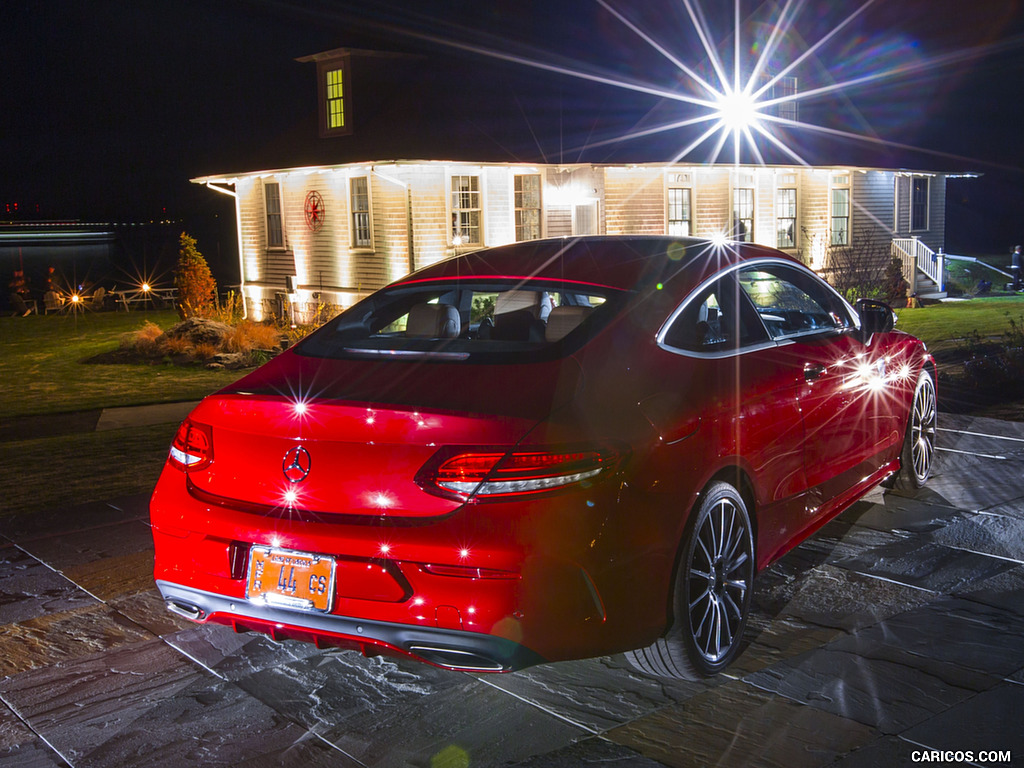 2017 Mercedes-Benz C-Class C300 Coupe 4MATIC (US-Spec) - Rear Three-Quarter