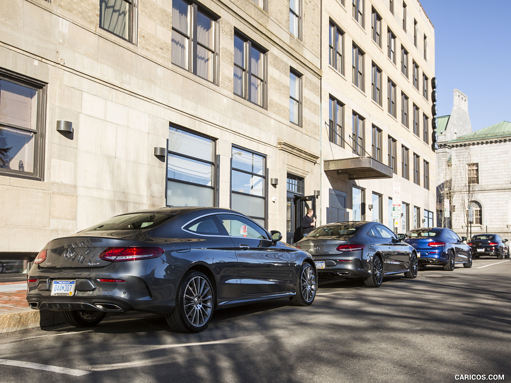 2017 Mercedes-Benz C-Class C300 Coupe 4MATIC (US-Spec) - Rear Three-Quarter