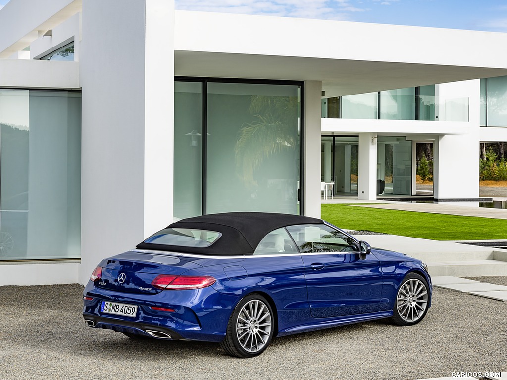 2017 Mercedes-Benz C-Class C400 4MATIC Cabriolet AMG Line (Color: Brilliant Blue) - Rear