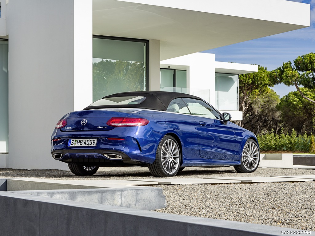 2017 Mercedes-Benz C-Class C400 4MATIC Cabriolet AMG Line (Color: Brilliant Blue) - Rear