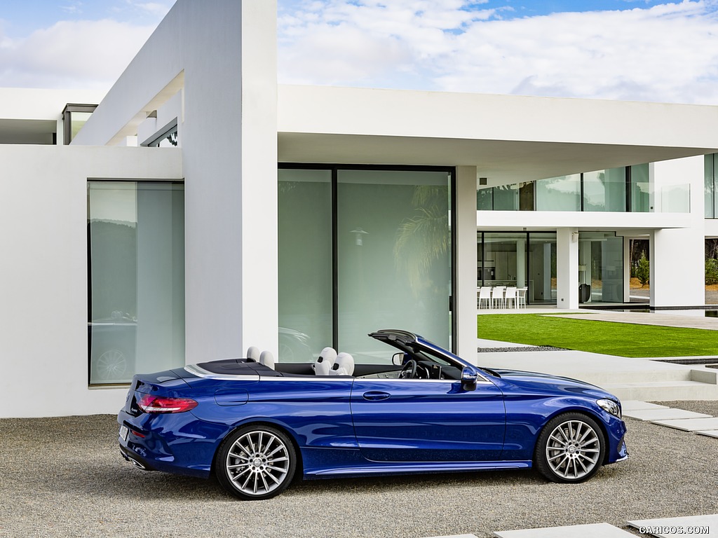 2017 Mercedes-Benz C-Class C400 4MATIC Cabriolet AMG Line (Color: Brilliant Blue) - Side