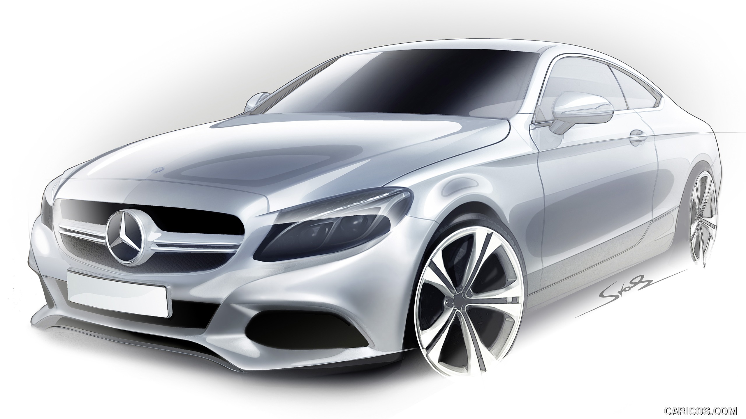 2017 Mercedes-Benz C-Class Coupe - Design Sketch, #82 of 210