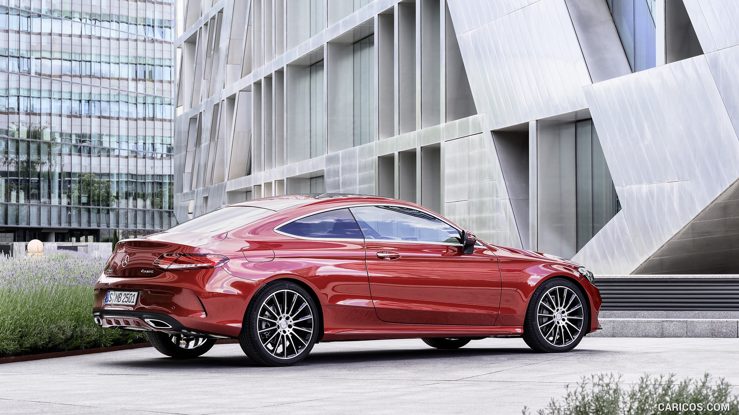 2017 Mercedes-Benz C-Class Coupe C250 d 4MATIC (Hyacinth Red) - Side, #70 of 210