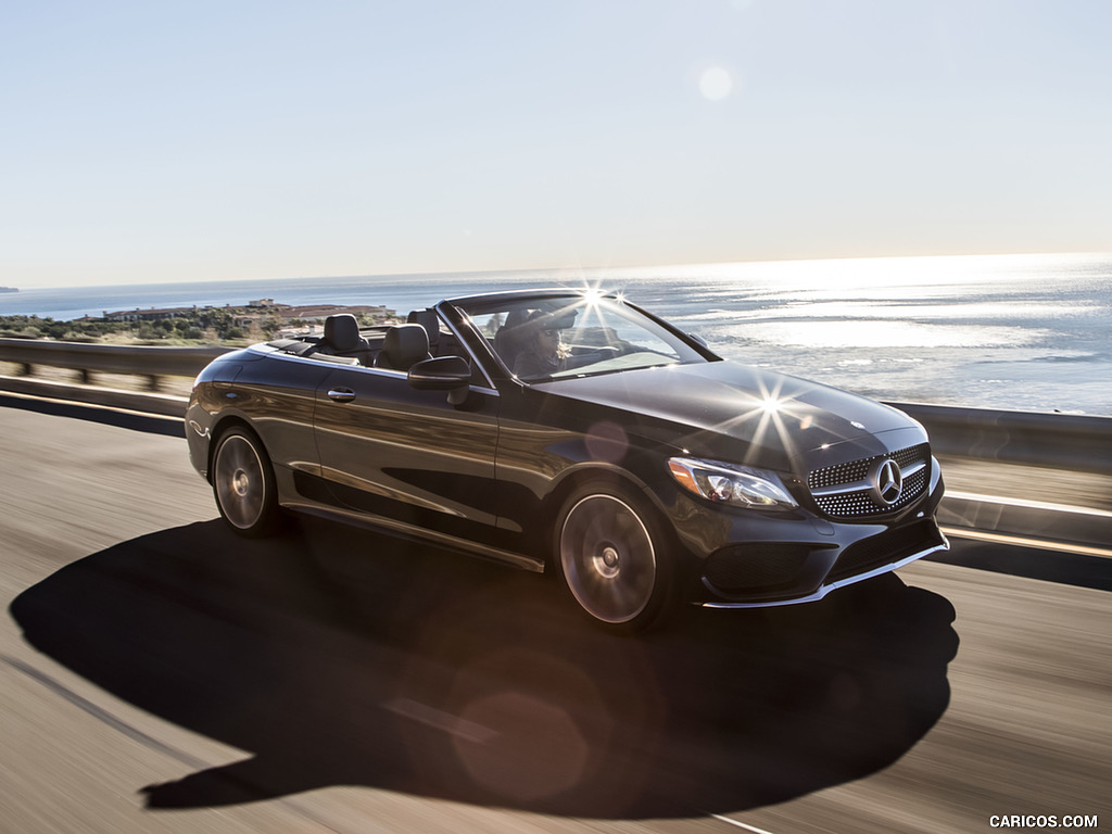 2017 Mercedes-Benz C300 Cabrio (US-Spec) - Front Three-Quarter