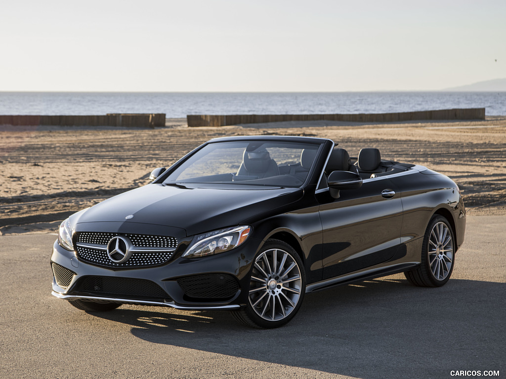 2017 Mercedes-Benz C300 Cabrio (US-Spec) - Front Three-Quarter