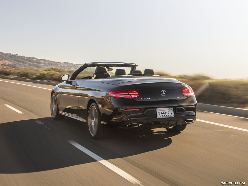 2017 Mercedes-Benz C300 Cabrio (US-Spec) - Rear Three-Quarter