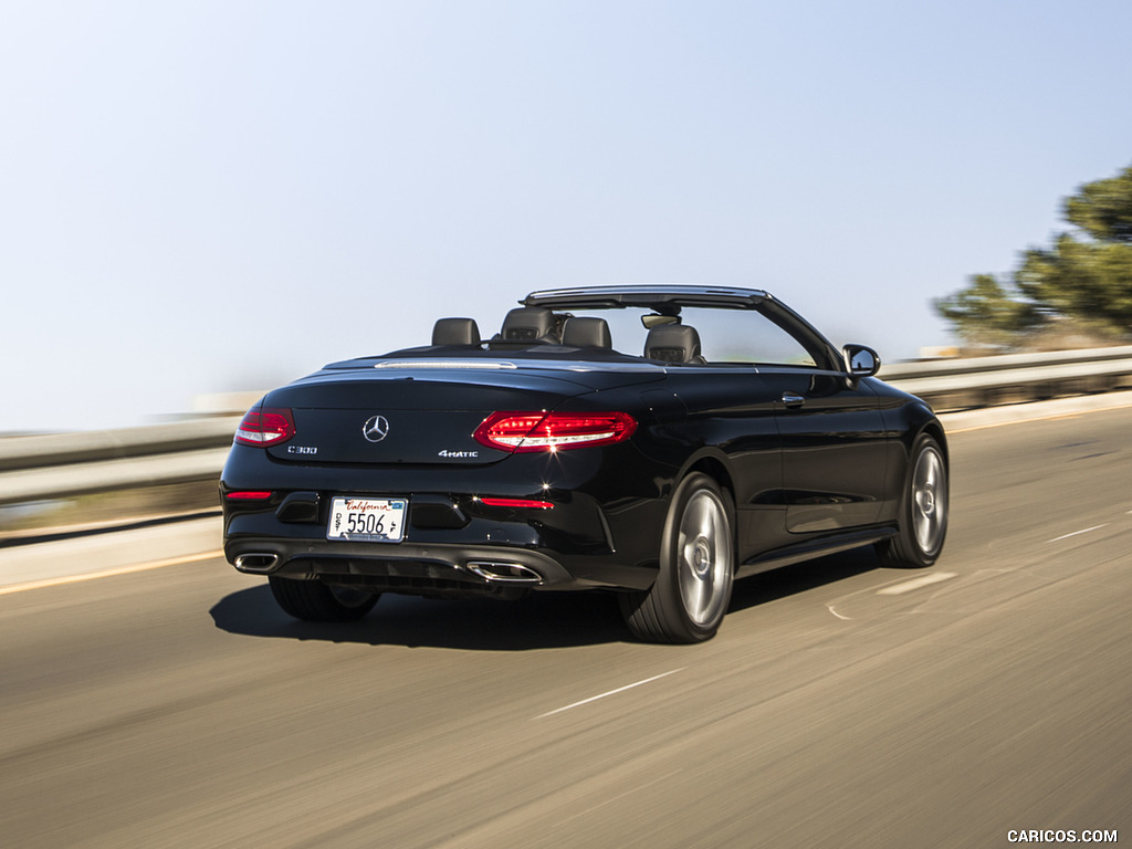 2017 Mercedes-Benz C300 Cabrio (US-Spec) - Rear Three-Quarter