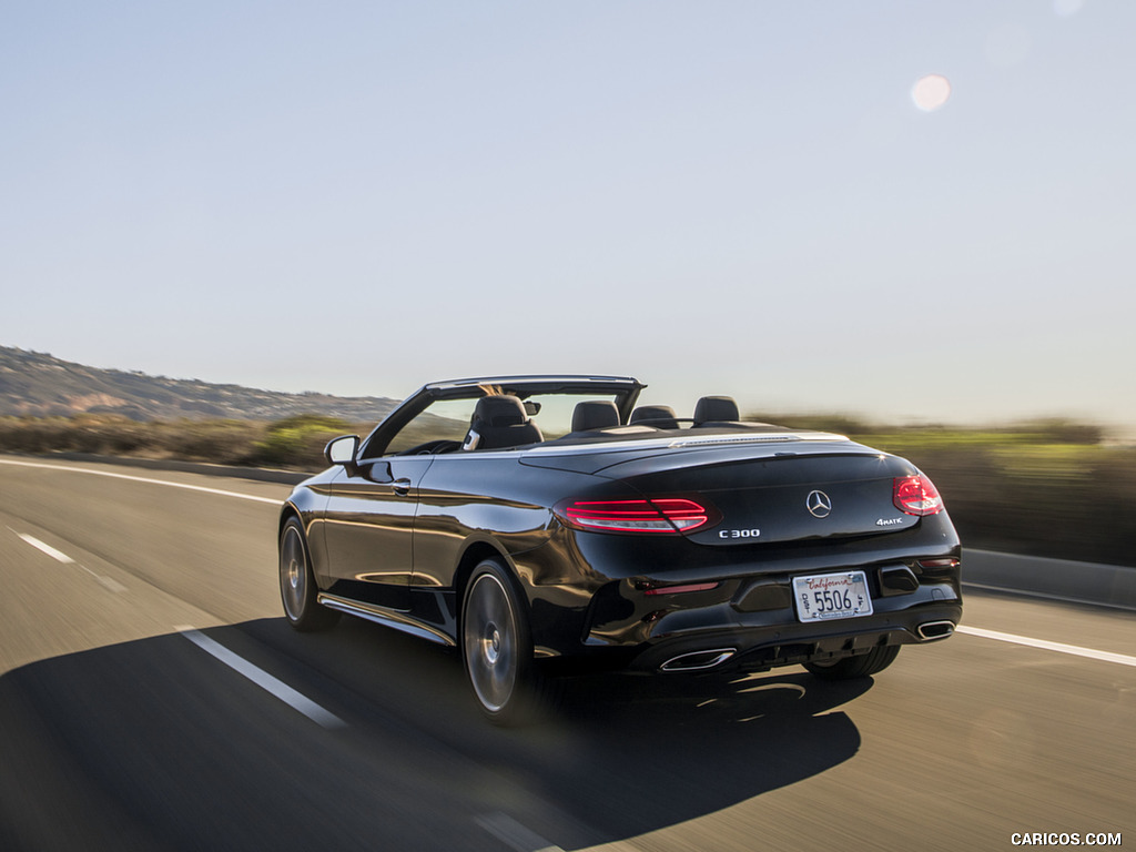 2017 Mercedes-Benz C300 Cabrio (US-Spec) - Rear Three-Quarter