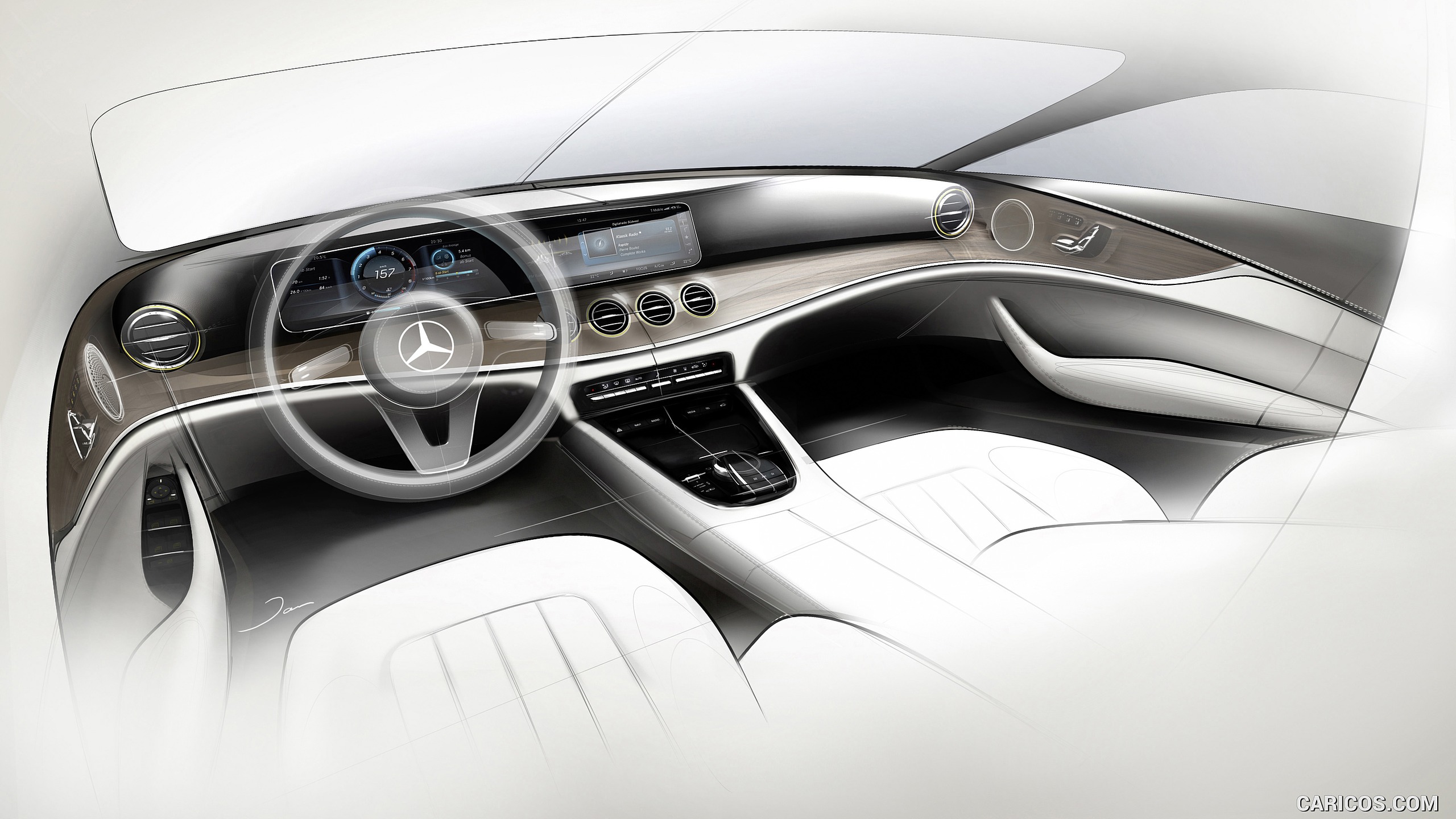 2017 Mercedes-Benz E-Class - Interior - Design Sketch, #59 of 106