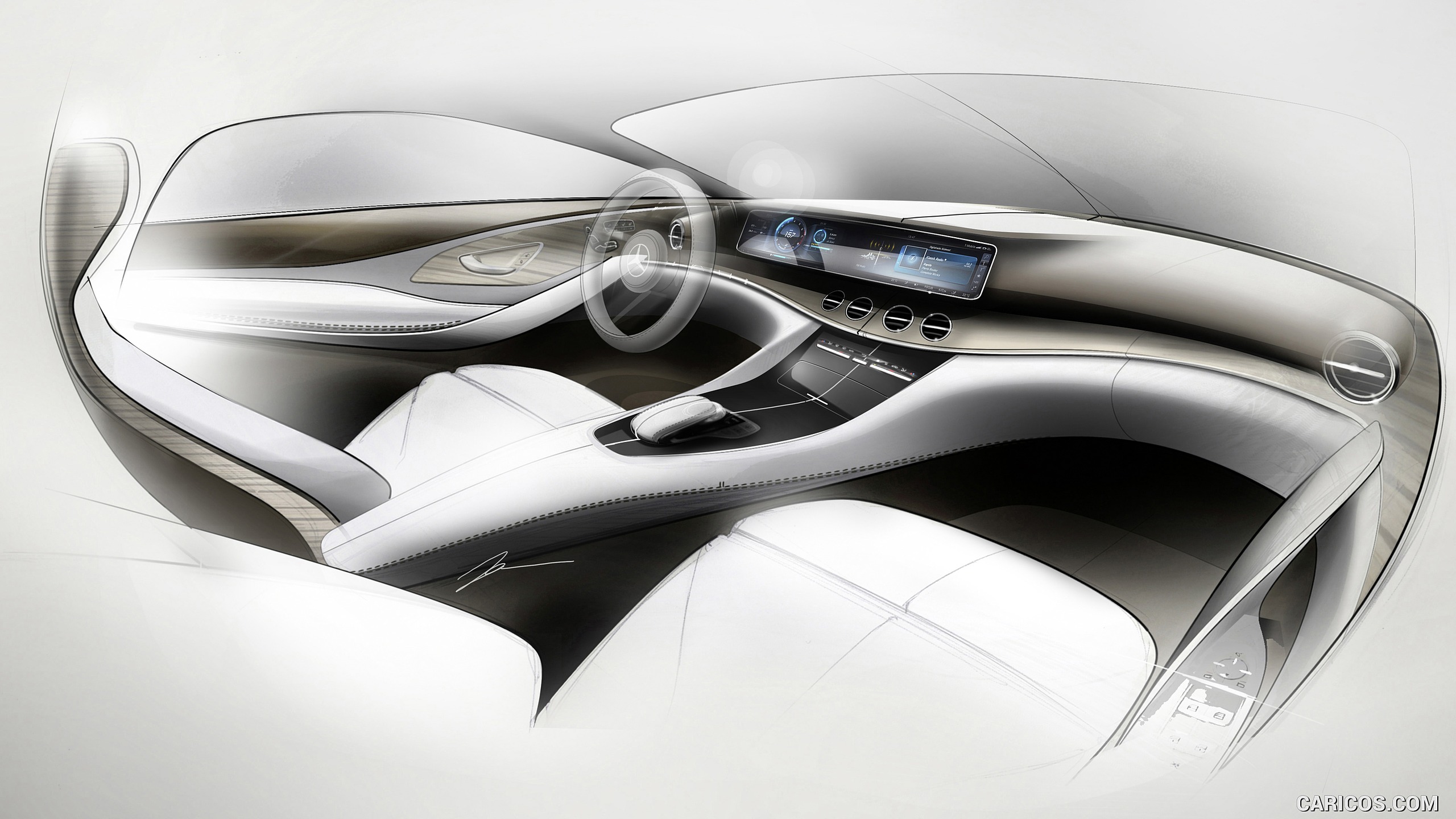 2017 Mercedes-Benz E-Class - Interior - Design Sketch, #60 of 106