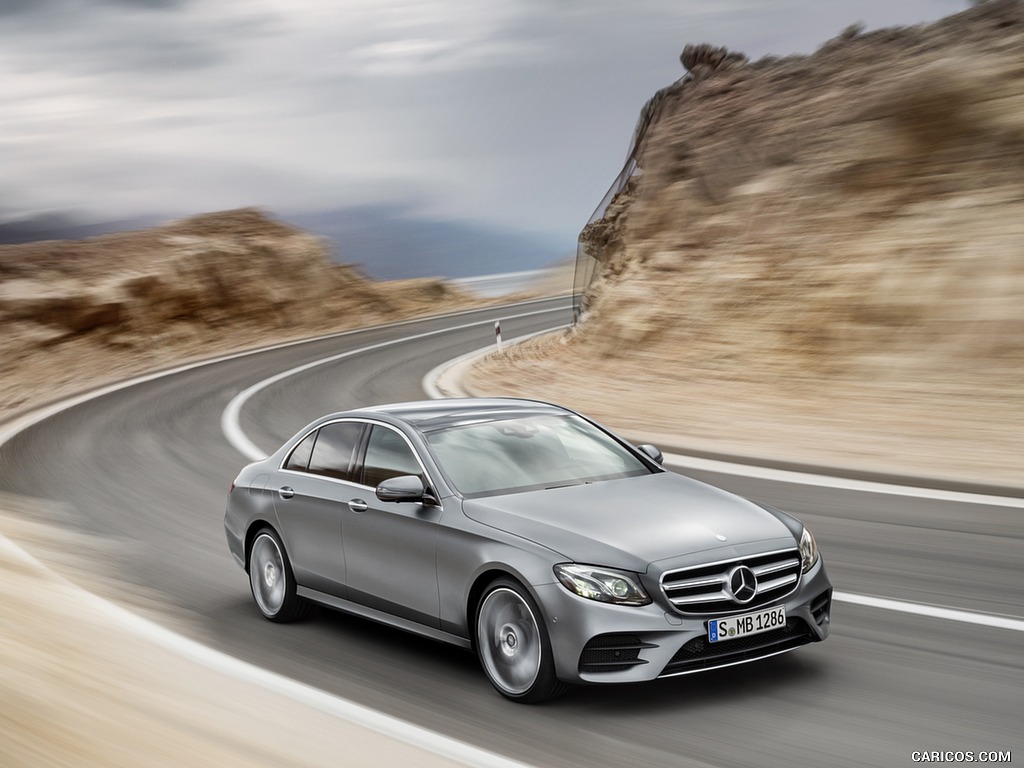 2017 Mercedes-Benz E-Class E 400 4MATIC AMG Line (Color: Selenit Grey Magno) - Front