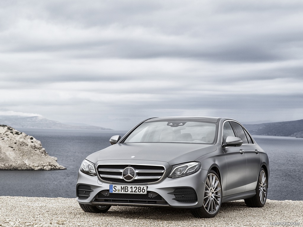 2017 Mercedes-Benz E-Class E 400 4MATIC AMG Line (Color: Selenit Grey Magno) - Front