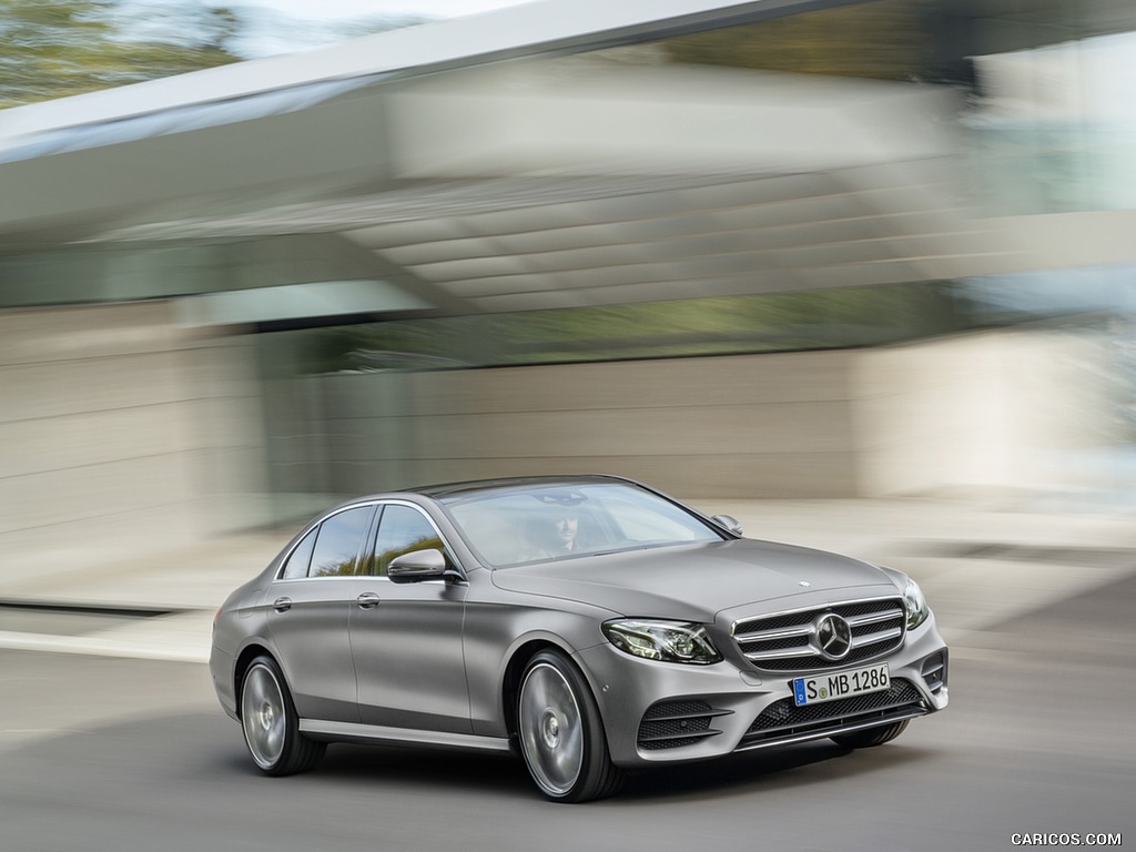 2017 Mercedes-Benz E-Class E 400 4MATIC AMG Line (Color: Selenit Grey Magno) - Front