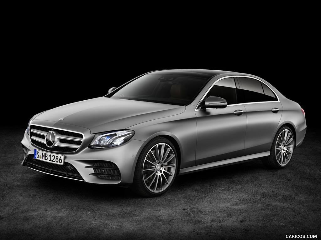 2017 Mercedes-Benz E-Class E 400 4MATIC AMG Line (Color: Selenit Grey Magno) - Front