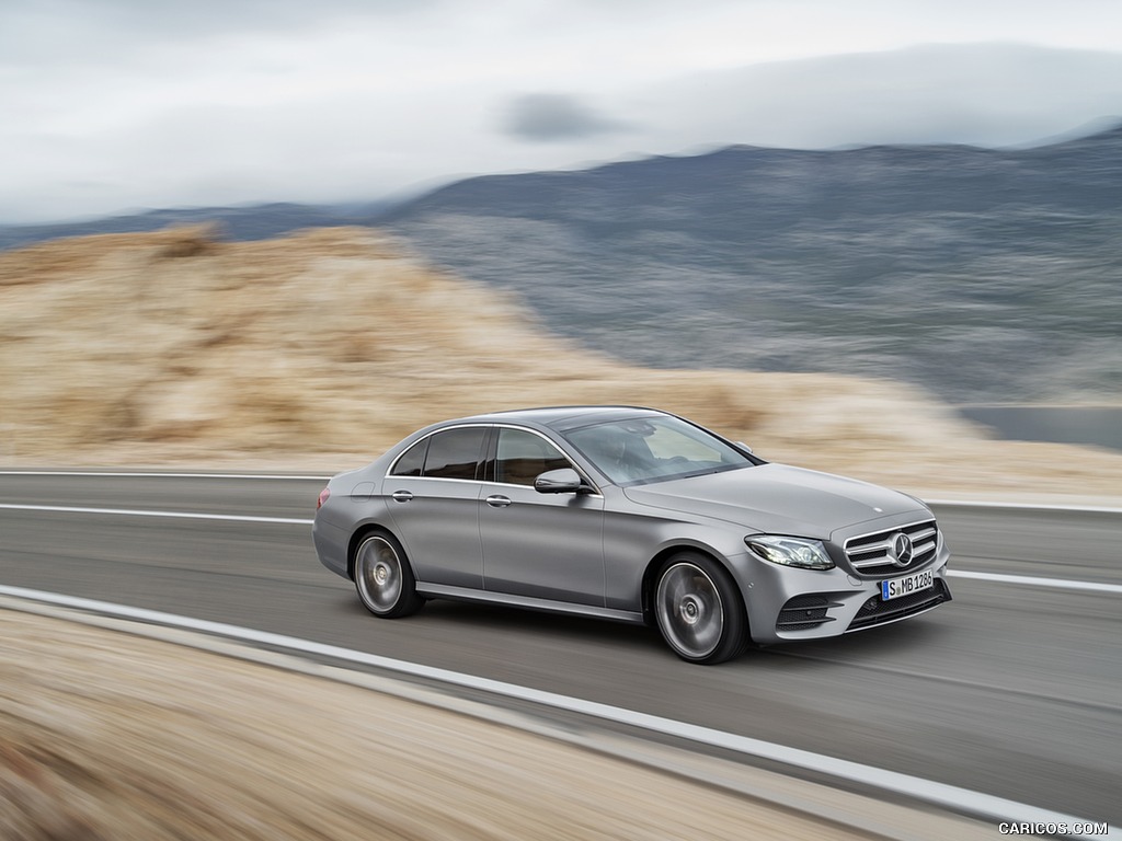 2017 Mercedes-Benz E-Class E 400 4MATIC AMG Line (Color: Selenit Grey Magno) - Side