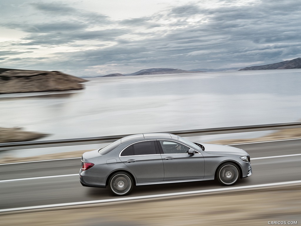 2017 Mercedes-Benz E-Class E 400 4MATIC AMG Line (Color: Selenit Grey Magno) - Side