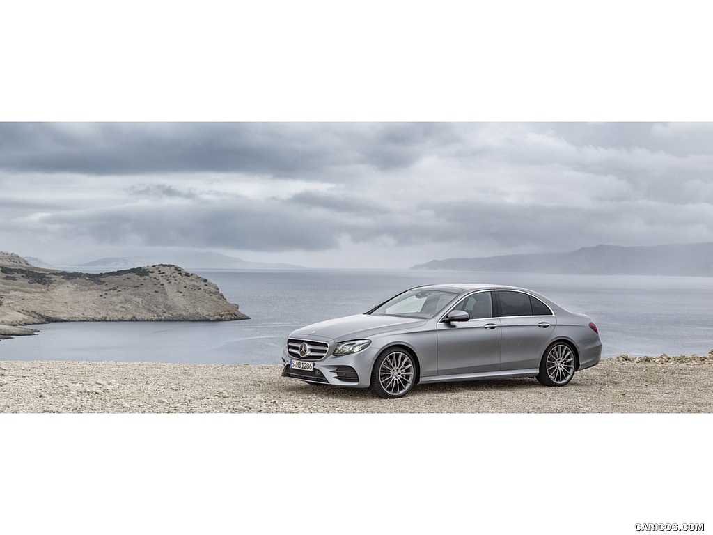 2017 Mercedes-Benz E-Class E 400 4MATIC AMG Line (Color: Selenit Grey Magno) - Side