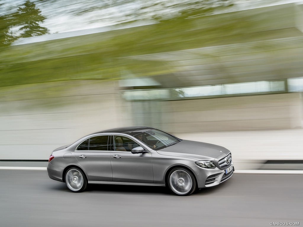 2017 Mercedes-Benz E-Class E 400 4MATIC AMG Line (Color: Selenit Grey Magno) - Side