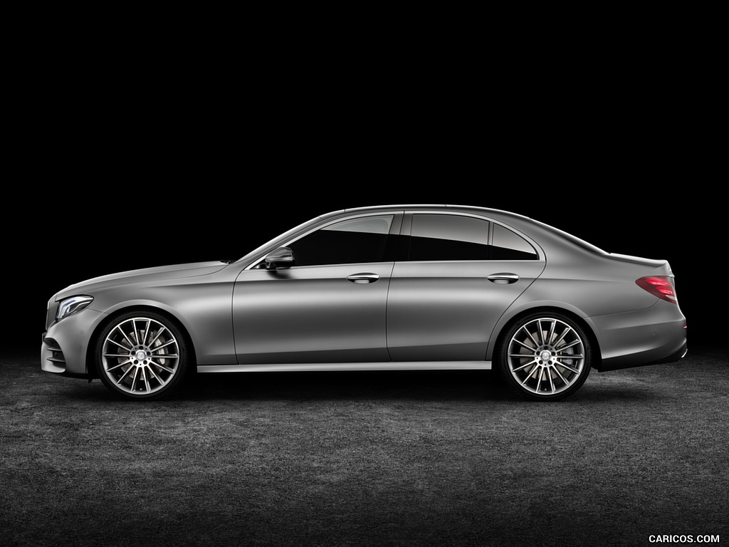 2017 Mercedes-Benz E-Class E 400 4MATIC AMG Line (Color: Selenit Grey Magno) - Side