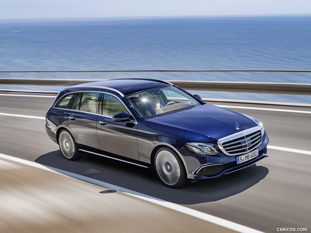 2017 Mercedes-Benz E-Class Estate Exclusive Line (Color: Cavansite Blue) - Front Three-Quarter