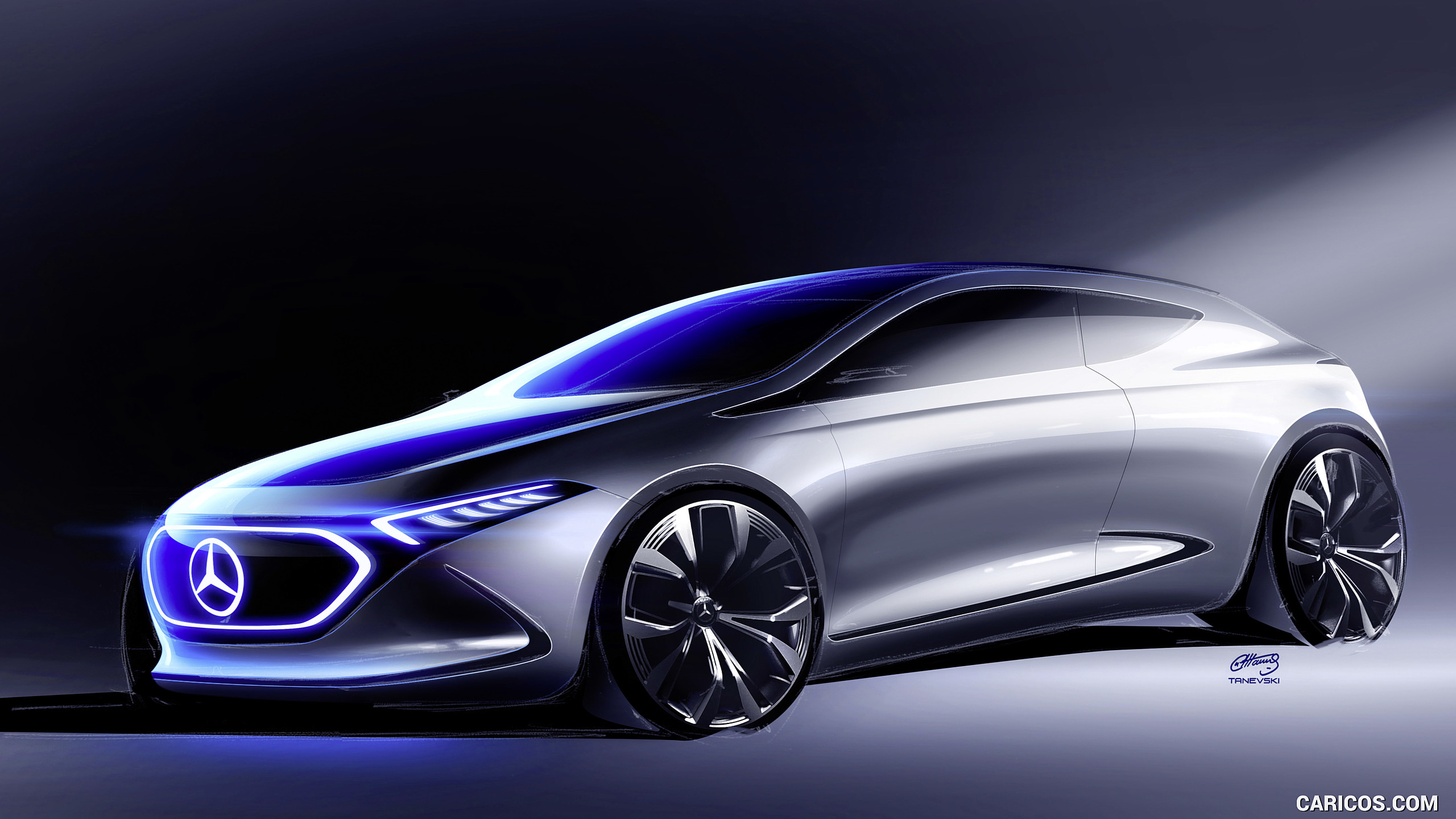 2017 Mercedes-Benz EQA Concept - Design Sketch, #15 of 15
