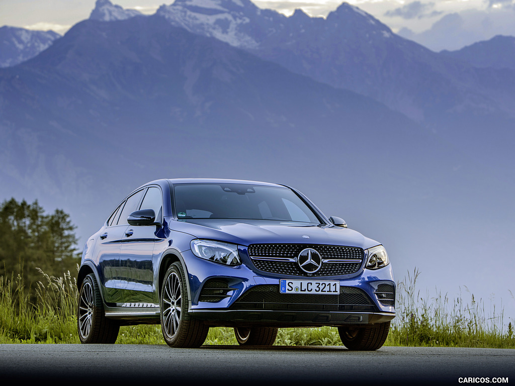 2017 Mercedes-Benz GLC 250 Coupe (Color: Brilliant Blue) - Front Three-Quarter