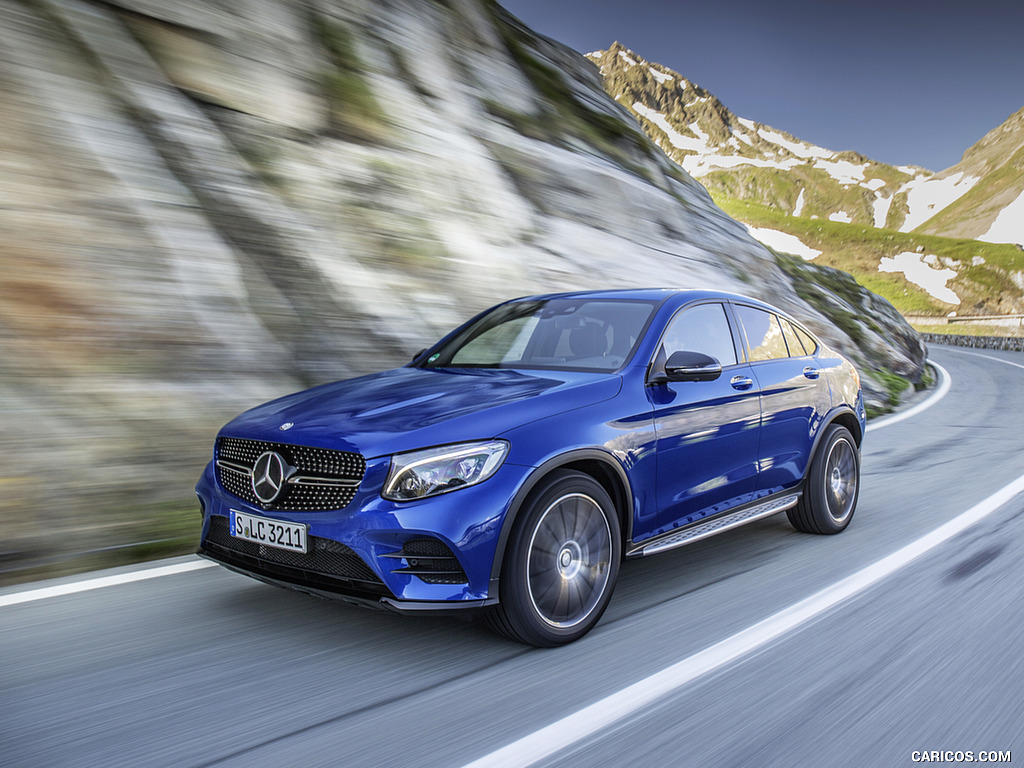 2017 Mercedes-Benz GLC 250 Coupe (Color: Brilliant Blue) - Front Three-Quarter