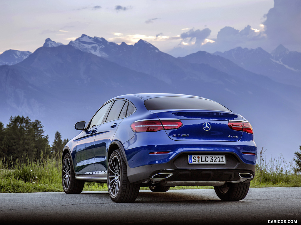 2017 Mercedes-Benz GLC 250 Coupe (Color: Brilliant Blue) - Rear Three-Quarter