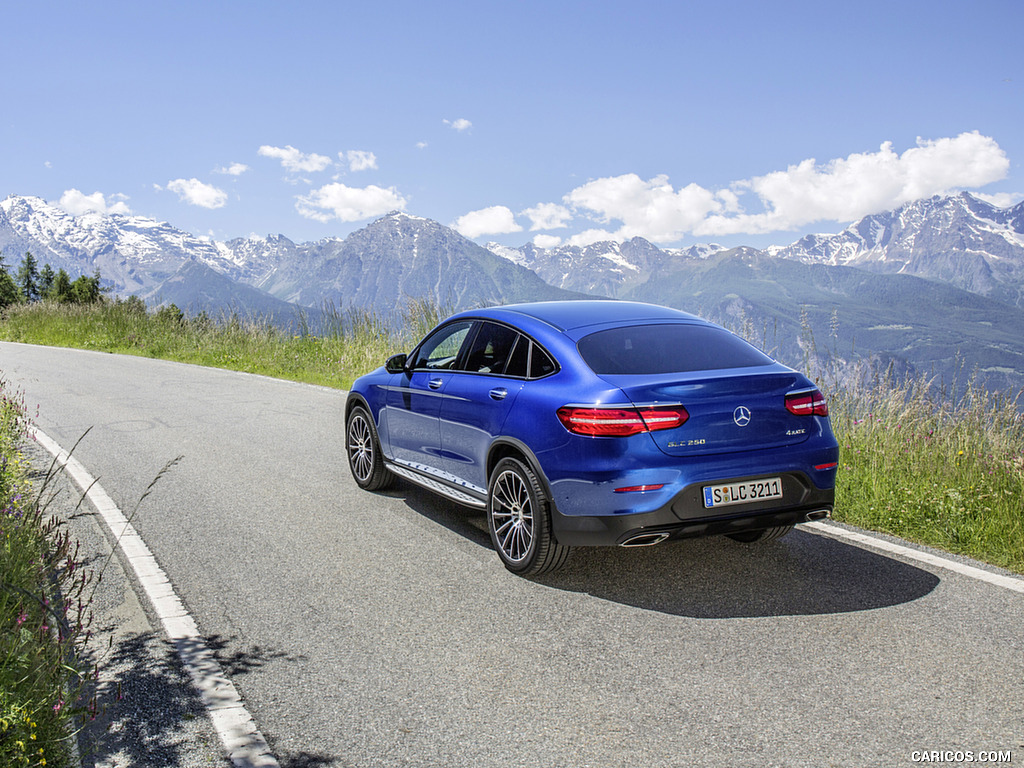 2017 Mercedes-Benz GLC 250 Coupe (Color: Brilliant Blue) - Rear Three-Quarter