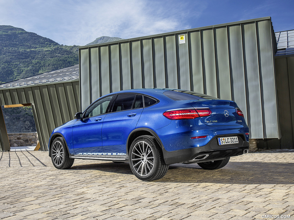 2017 Mercedes-Benz GLC 250 Coupe (Color: Brilliant Blue) - Rear Three-Quarter