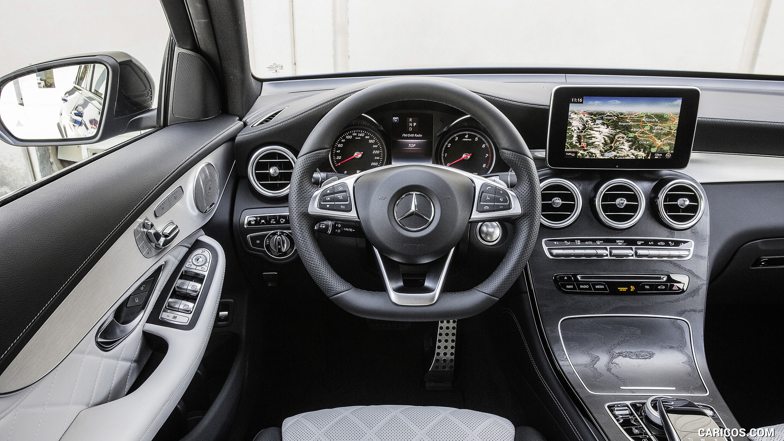 2017 Mercedes-Benz GLC 250 Coupe - Designo Nappa Leather / Platinum White Interior, Cockpit, #125 of 144
