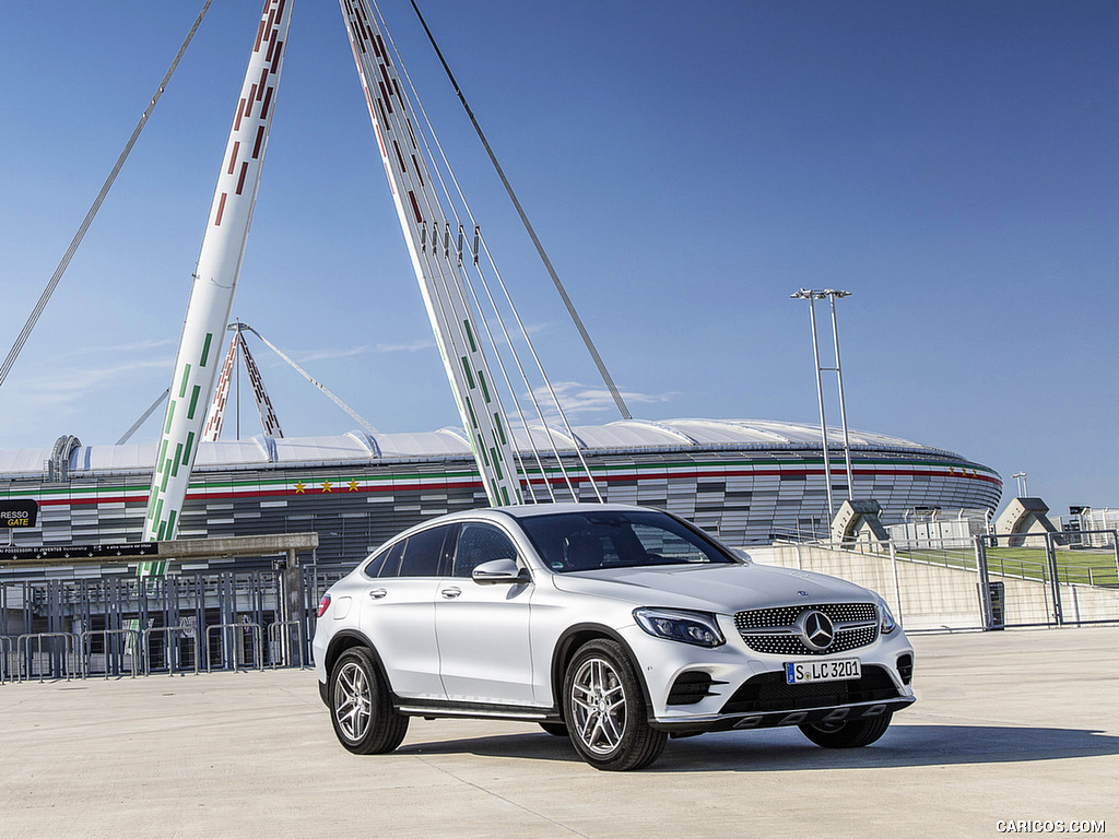 2017 Mercedes-Benz GLC 300 Coupe (Color: Diamond Silver) - Front Three-Quarter