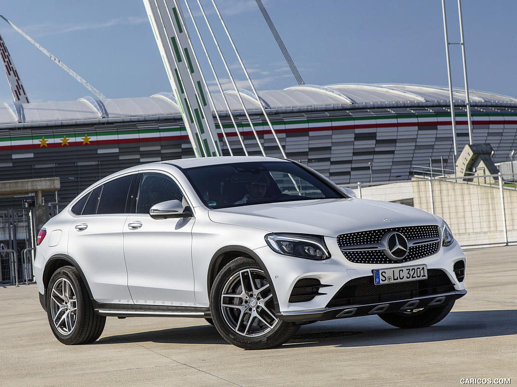 2017 Mercedes-Benz GLC 300 Coupe (Color: Diamond Silver) - Front Three-Quarter