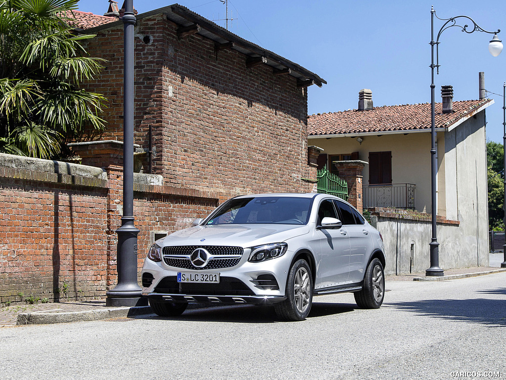 2017 Mercedes-Benz GLC 300 Coupe (Color: Diamond Silver) - Front Three-Quarter