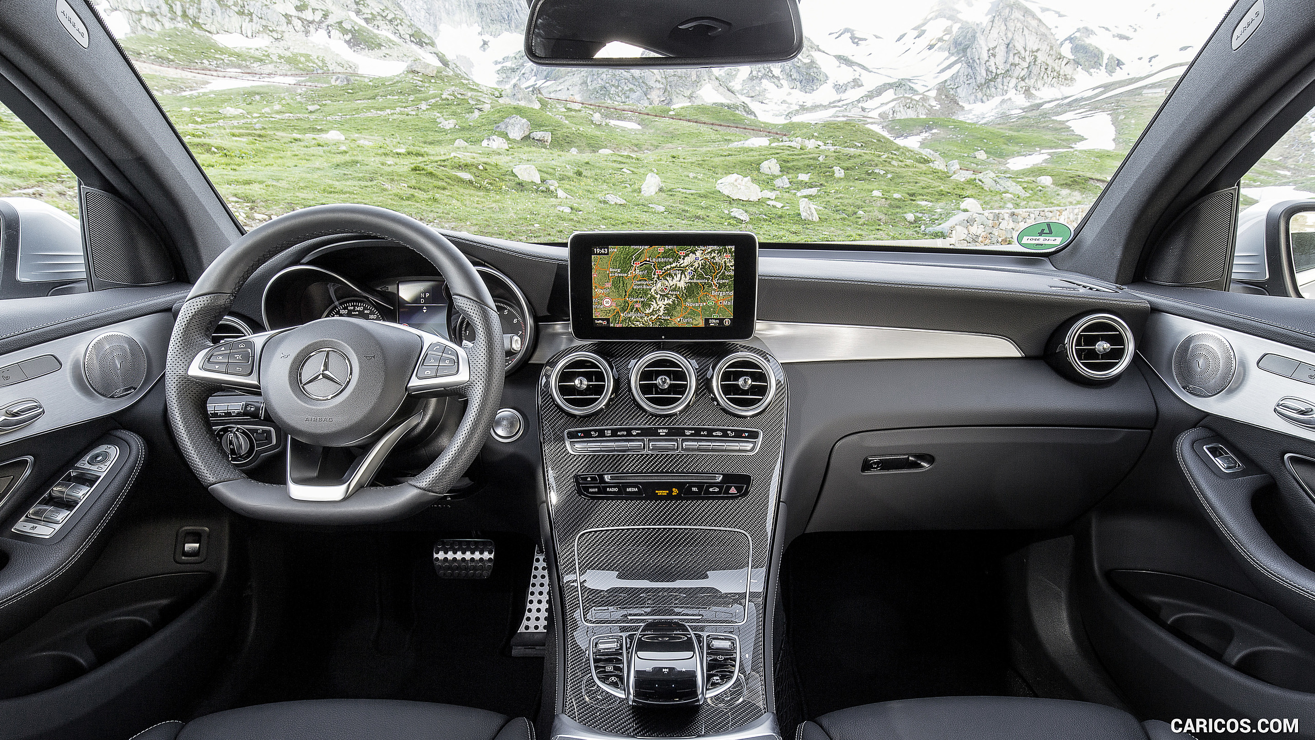 2017 Mercedes-Benz GLC 300 Coupe - Cranberry Red / Black Leather Interior, Cockpit, #97 of 144