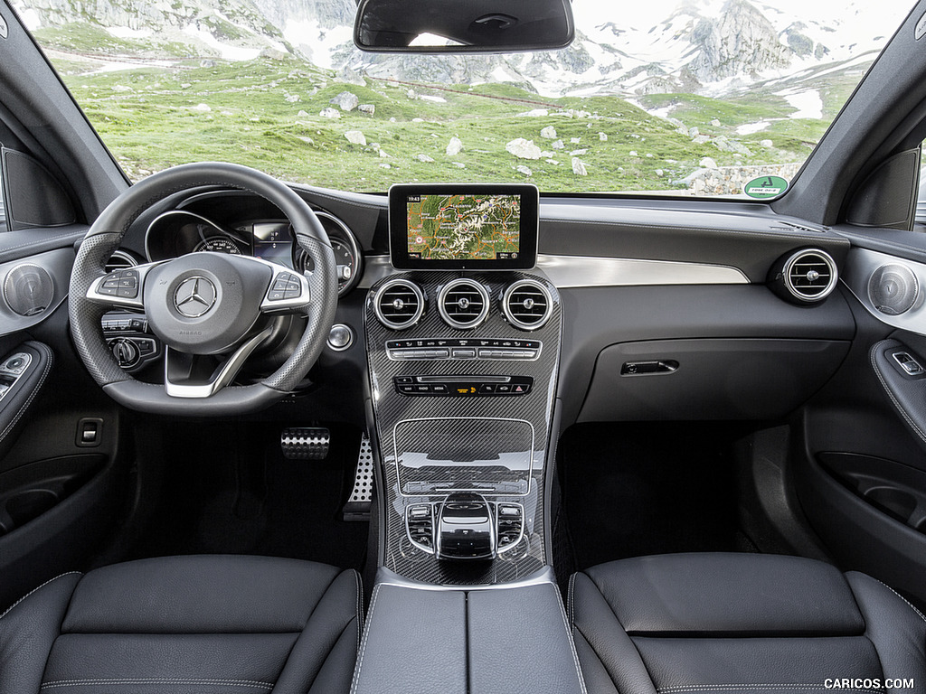 2017 Mercedes-Benz GLC 300 Coupe - Cranberry Red / Black Leather Interior, Cockpit